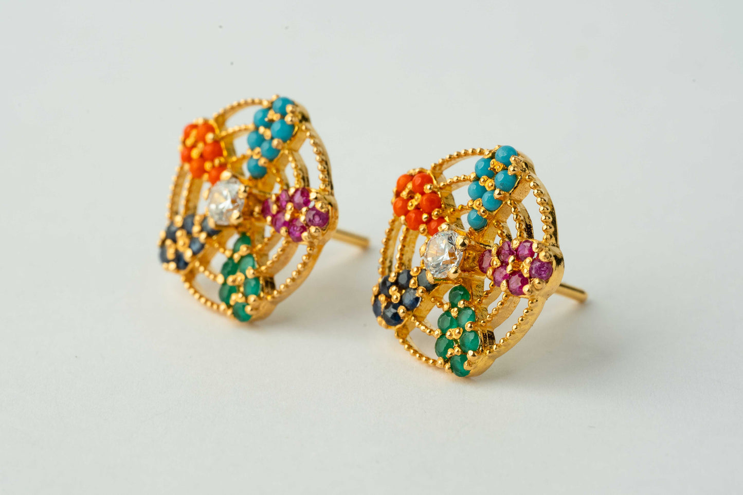 Multi-Colored Petal Earrings