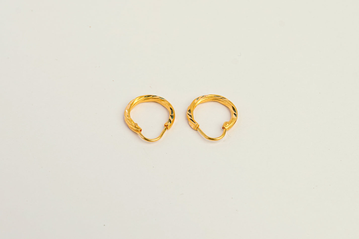 Chevron Gold Hoops