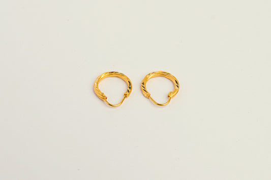 Chevron Gold Hoops