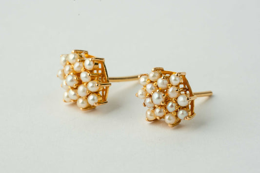 Pearl Cluster Earrings