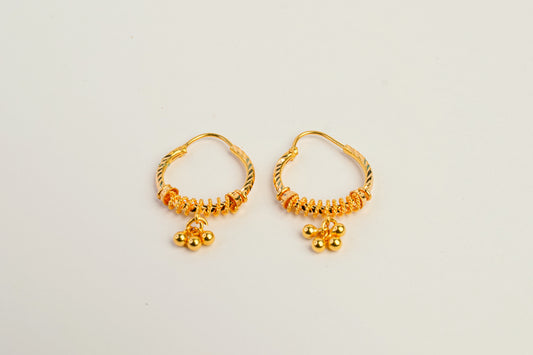 Ornate Gold Hoops