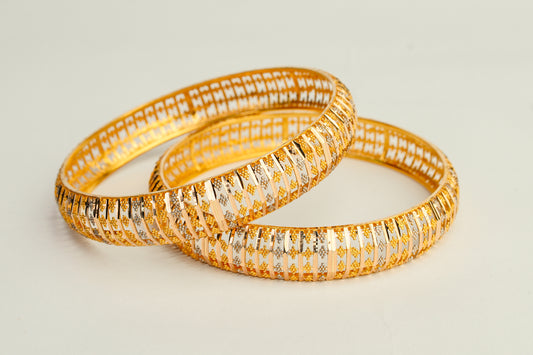 Zinnia Gold Bangles